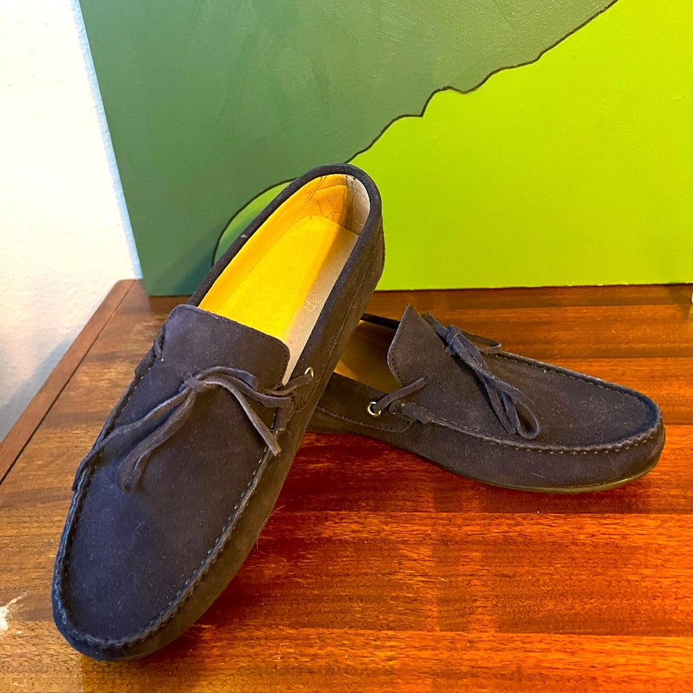 Spanish blue suede loafers